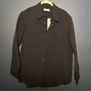 Calvin Klein Men's BLACK UTILITY Button Down Shirt